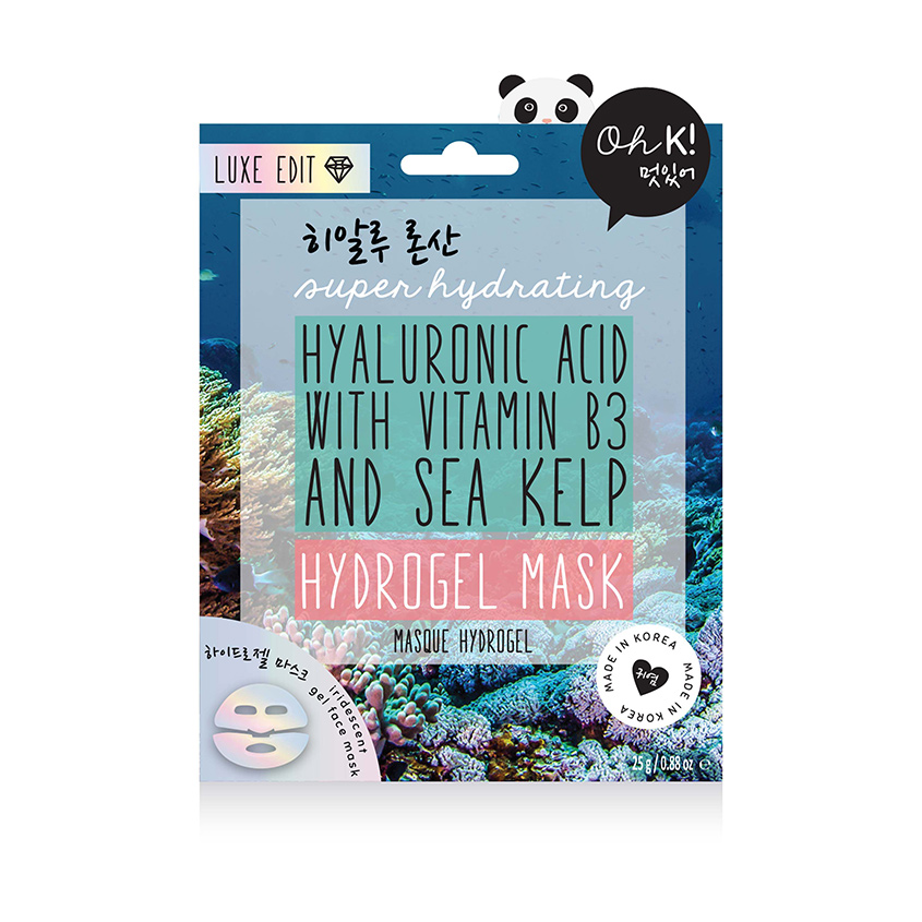 OH K! MARINE HYALURONIC ACID MASK Маска для лица гидрогелевая интенсивно увлажняющая 