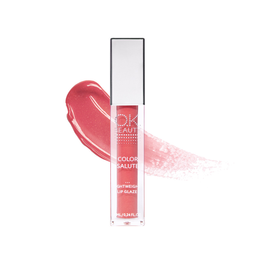 OK BEAUTY Легкий сияющий блеск для губ OK BEAUTY COLOR SALUTE LIGHT WEIGHT LIP GLAZE