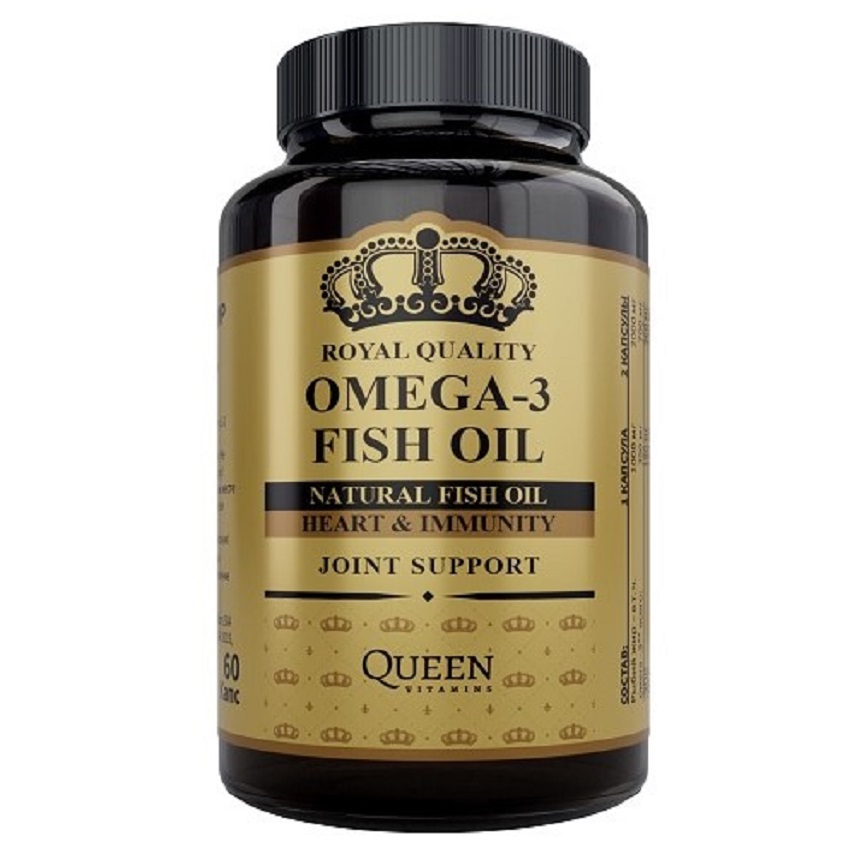 

QUEEN VITAMINS Омега-3 Рыбий жир 1000 мг