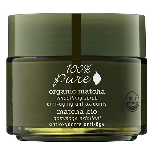 100% PURE Скраб для лица органический выравнивающий Organic Matcha Anti-Aging Antioxidants Collection