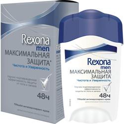 REXONA Антиперспирант-крем Максимальная защита Чистота и Уверенность 45 мл
