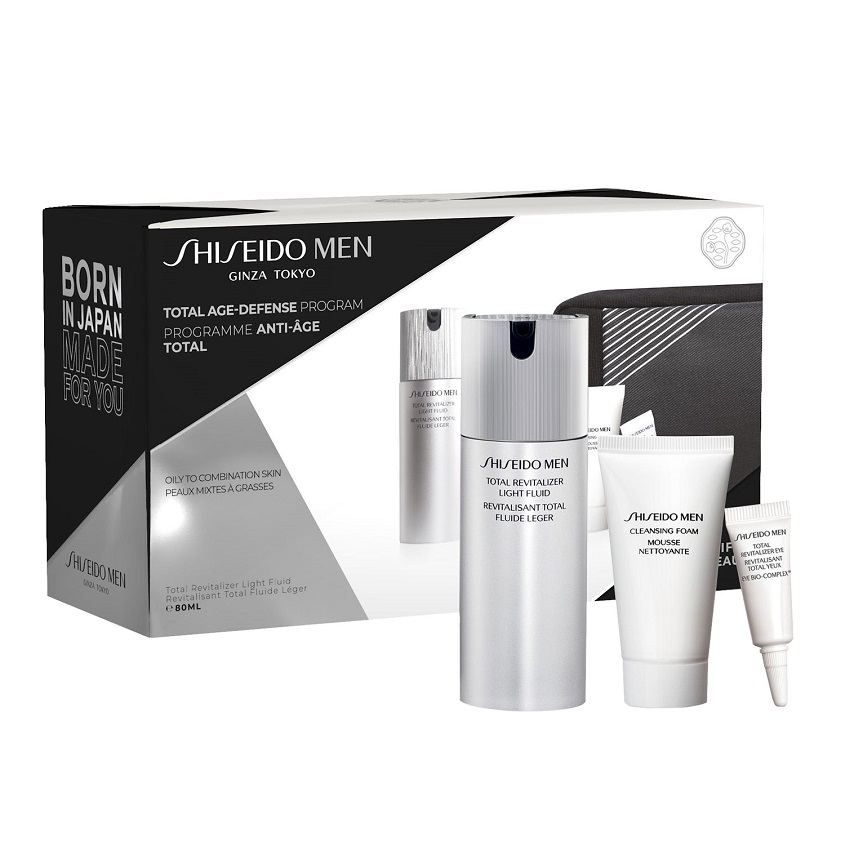 

SHISEIDO Набор с комплексным омолаживающим флюидом MEN и косметичкой
