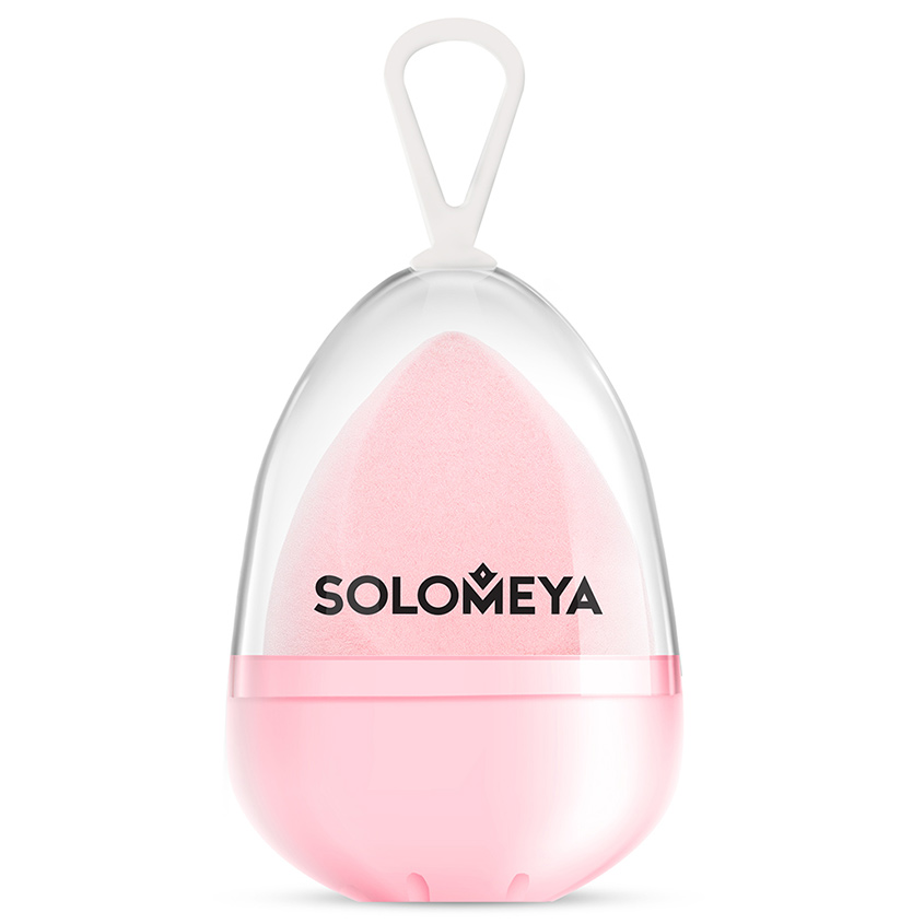 фото Solomeya вельветовый косметический спонж для макияжа персик microfiber velvet sponge peach