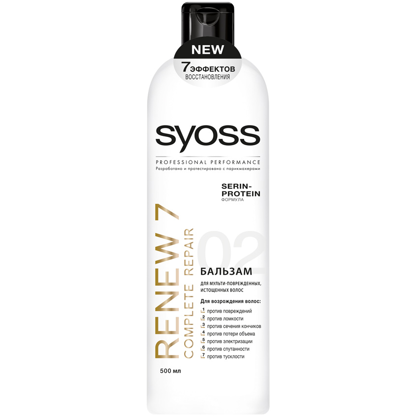 

SYOSS Бальзам для мульти-поврежденных, истощенных волос RENEW 7
