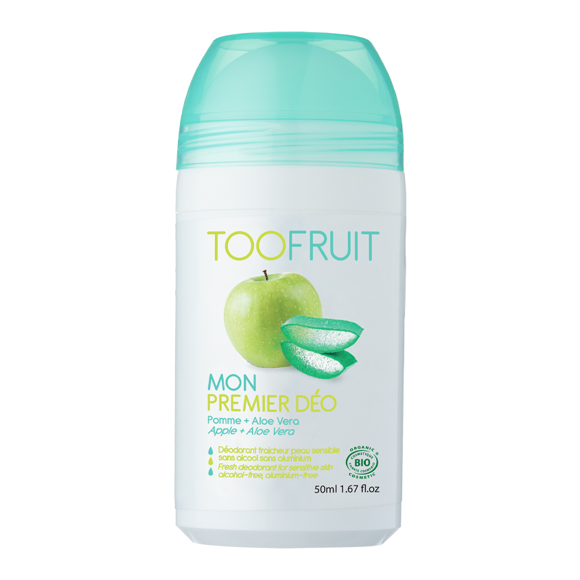 

TOOFRUIT Дезодорант роликовый детский для чувствительной кожи без спирта Яблоко-Алоэ Вера