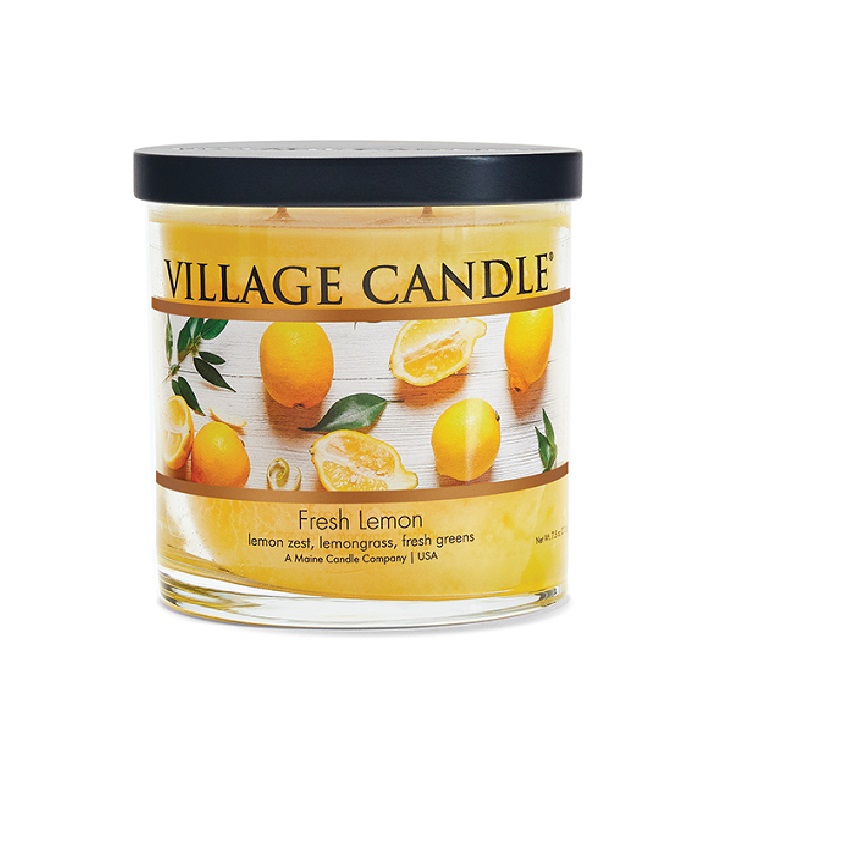 

VILLAGE CANDLE Ароматическая свеча "Fresh Lemon", стакан, маленькая