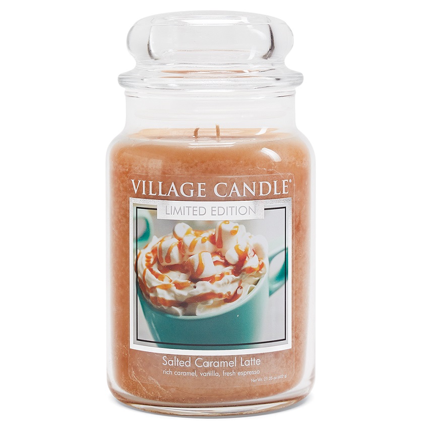 VILLAGE CANDLE Ароматическая свеча "Salted Caramel Latte"