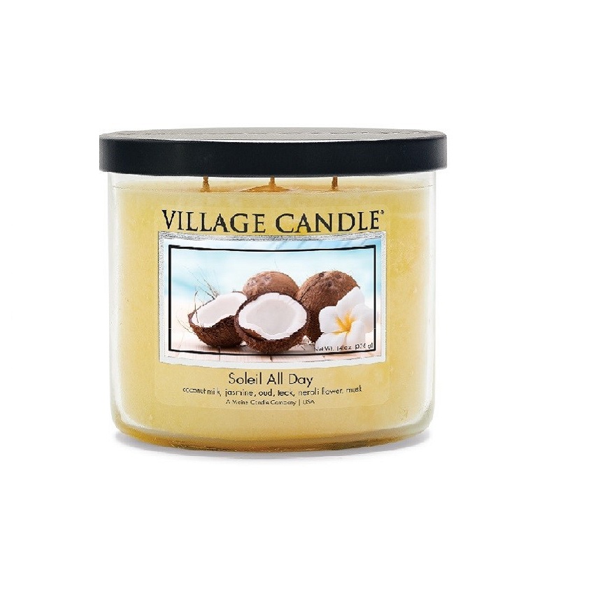 

VILLAGE CANDLE Ароматическая свеча "Soleil All Day", чаша, средняя