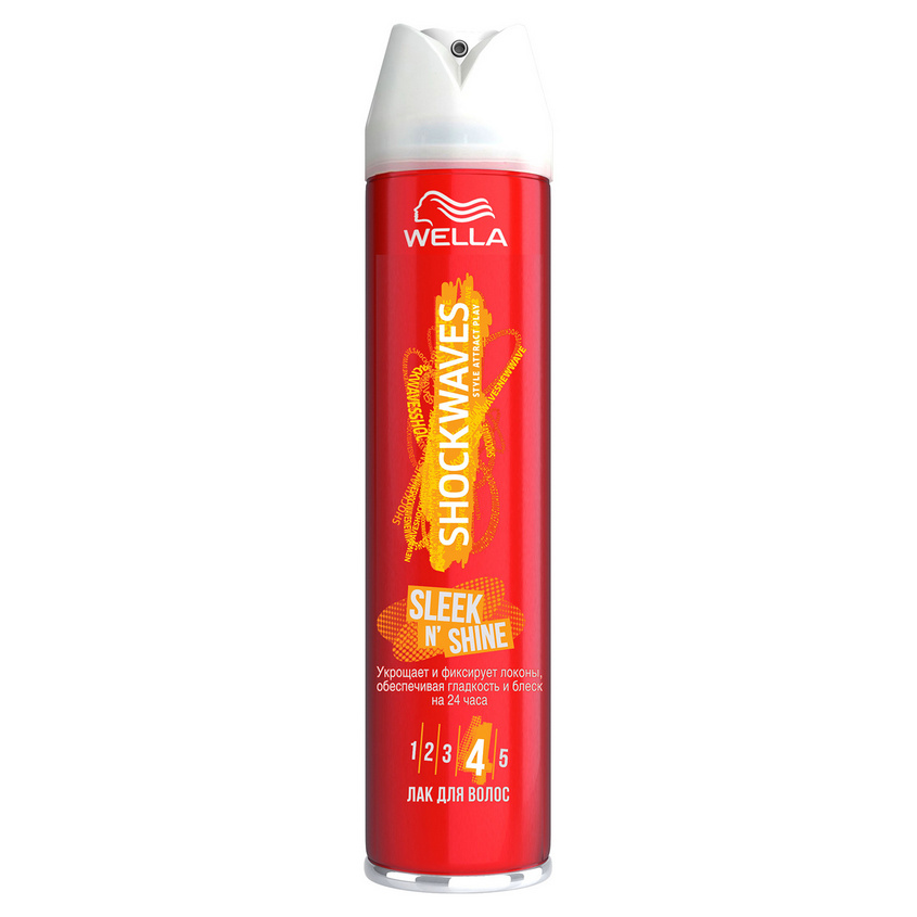 

WELLA Shockwaves Лак для укладки волос Sleek N'Shine экстрасильной фиксации