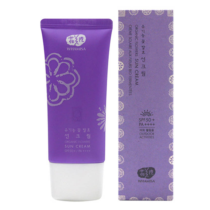 

WHAMISA Крем для лица солнцезащитный на основе цветочных ферментов SPF 50+ / PA++++
