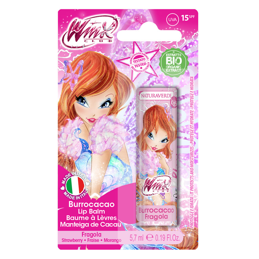 WINX CLUB Бальзам для губ детский с ароматом клубники