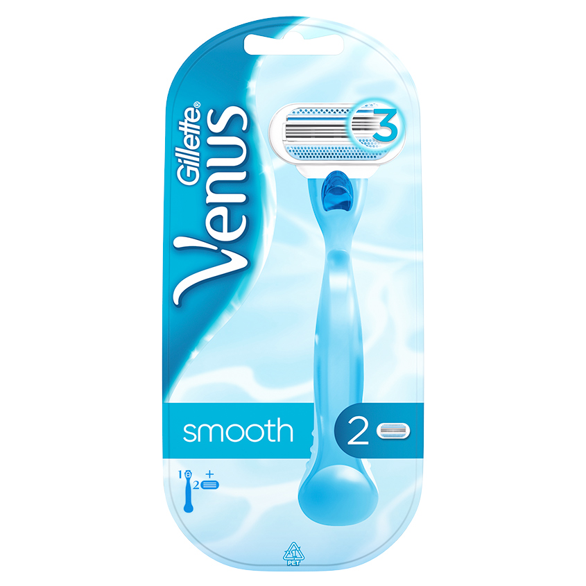 GILLETTE Бритва с 2 сменными кассетами VENUS