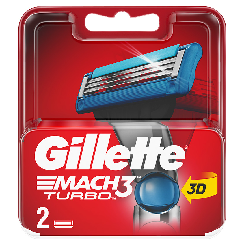 GILLETTE Сменные кассеты для бритья MACH3 Turbo