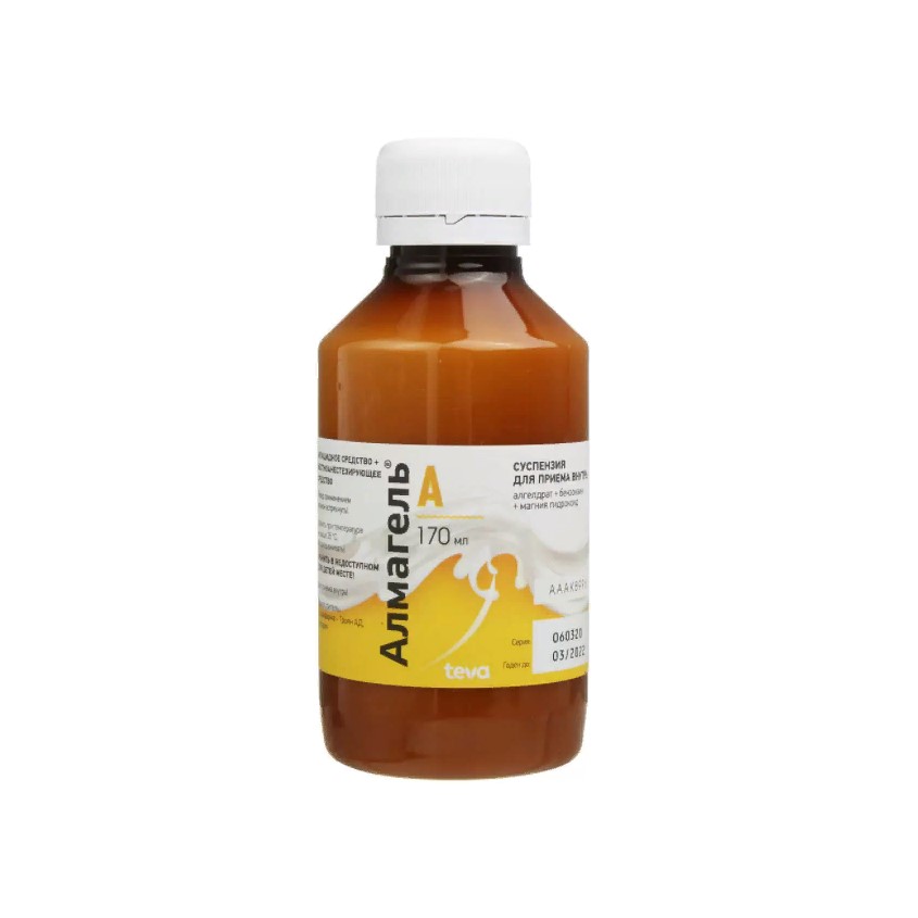 Изображение товара Алмагель А сусп. 170мл N1, Алмагель А сусп. 170мл N1