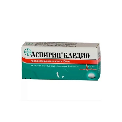 Аспирин кардио таб. п.о кш/раств 100мг N28