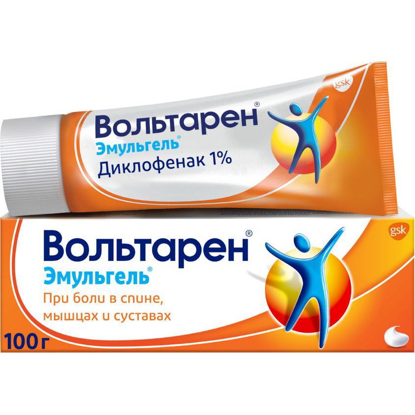 Изображение товара Вольтарен эмульгель гель д/наружн. прим. 1% 100г N1 (круглая крышка), Вольтарен эмульгель гель д/наружн. прим. 1% 100г N1 (круглая крышка)