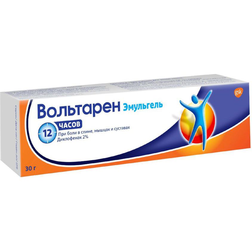 Изображение товара Вольтарен эмульгель гель д/наружн. прим. 2% 30г N1, Вольтарен эмульгель гель д/наружн. прим. 2% 30г N1
