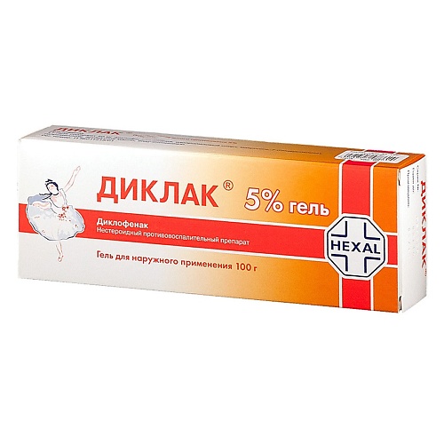 

АПТЕКА Диклак гель 5 100г, Диклак гель 5 100г