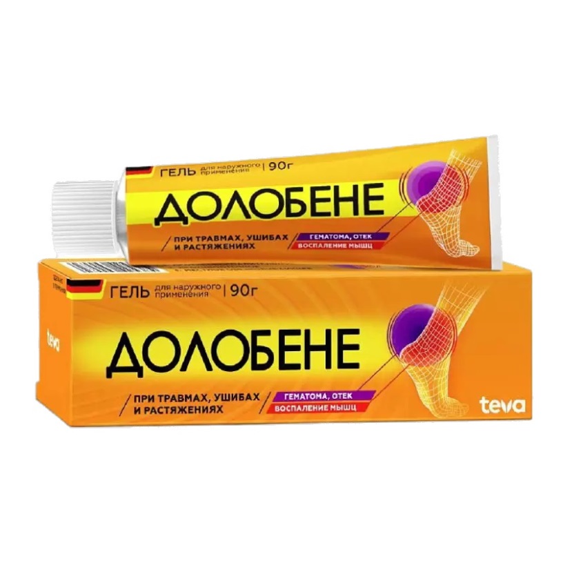 Изображение товара Долобене гель 90г для воспалений и травм улучшает заживление