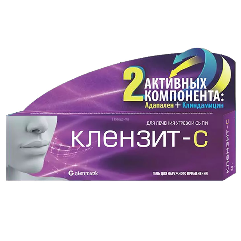 Изображение товара Клензит-С гель 30г для борьбы с угревой сыпью, противовоспалительный и кератинотерапевтический преп