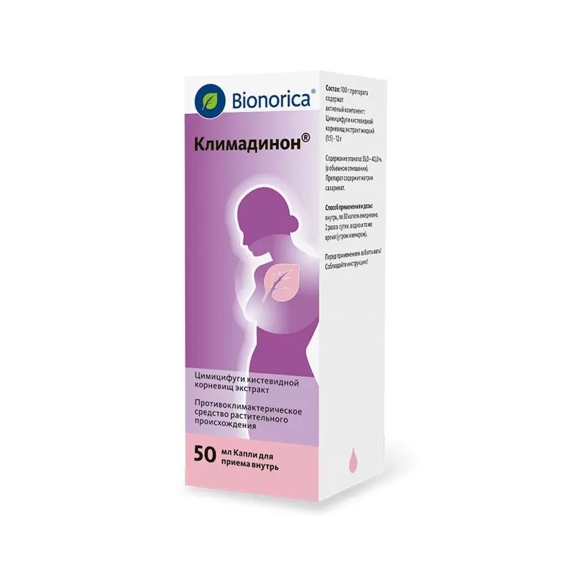 Изображение товара Климадинон капли внутрь 50 мл для симптомов менопаузы и вегетативных расстройств