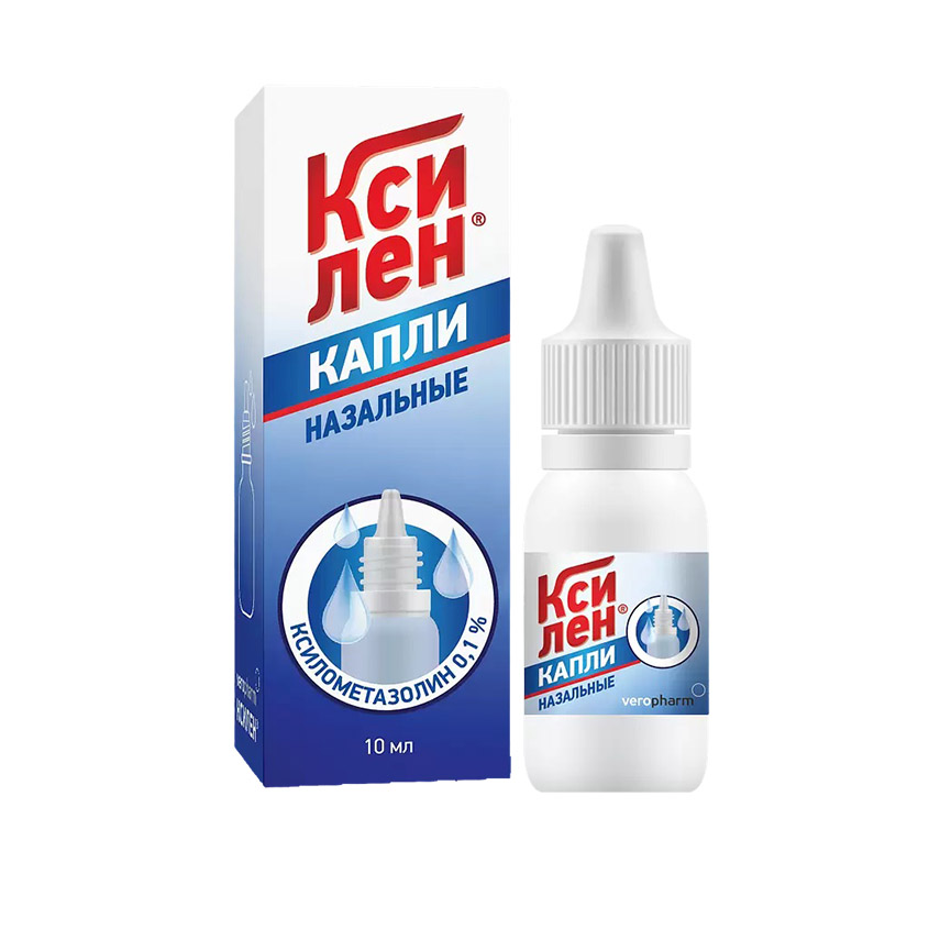 Изображение товара Ксилен капли наз. 0,1% 10мл N1, Ксилен капли наз. 0,1% 10мл N1