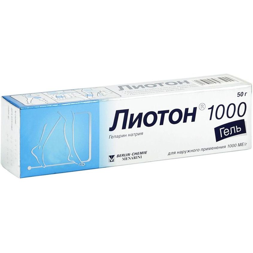 Изображение товара Лиотон гель 50 г для терапии вен и травм