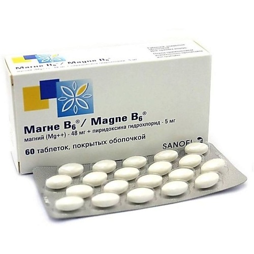 

АПТЕКА Магне B6 таб. п.о N60, Магне B6 таб. п.о N60