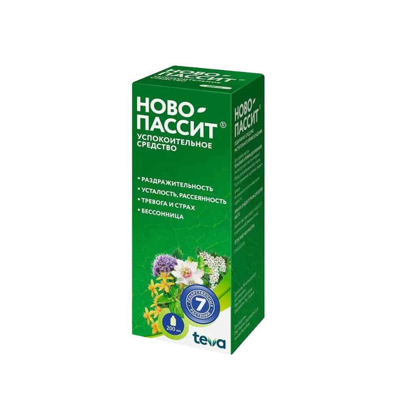 Изображение товара Ново-Пассит р-р внутр 200мл - успокаивающий и противотревожный препарат