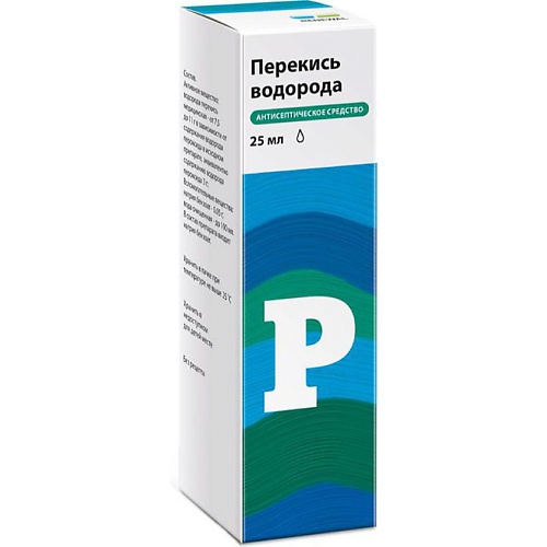

Перекись водорода раствор для местного и наружного применения 3% 25мл