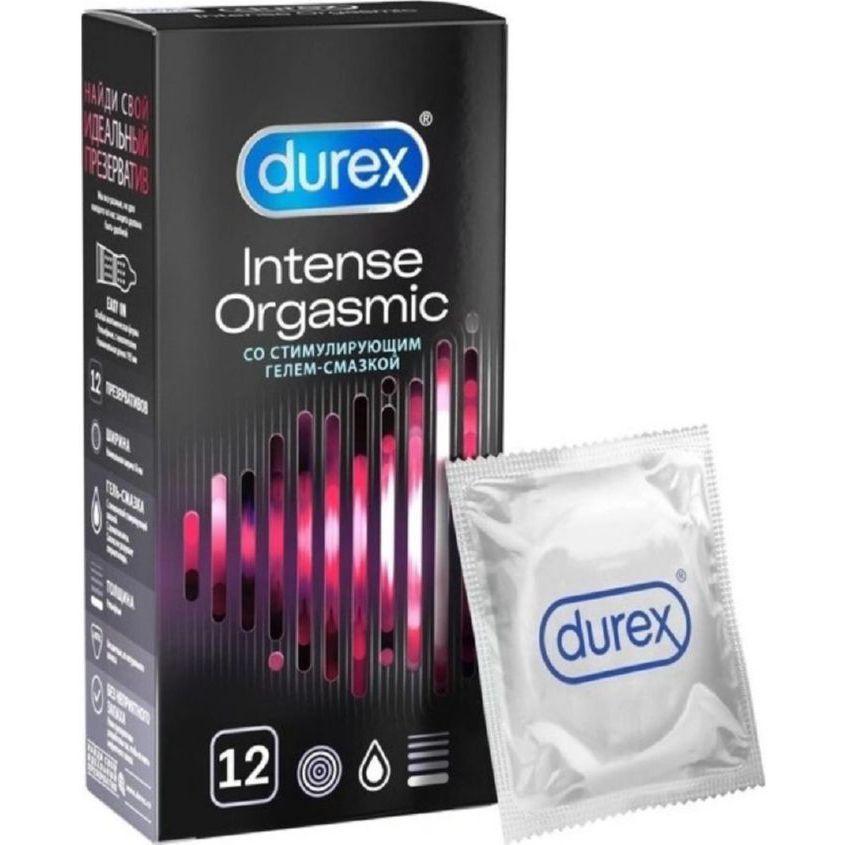Изображение товара Презервативы Дюрекс/Durex intense orgasmic рельефные N12, Презервативы Дюрекс/Durex intense orgasmic рельефные N12