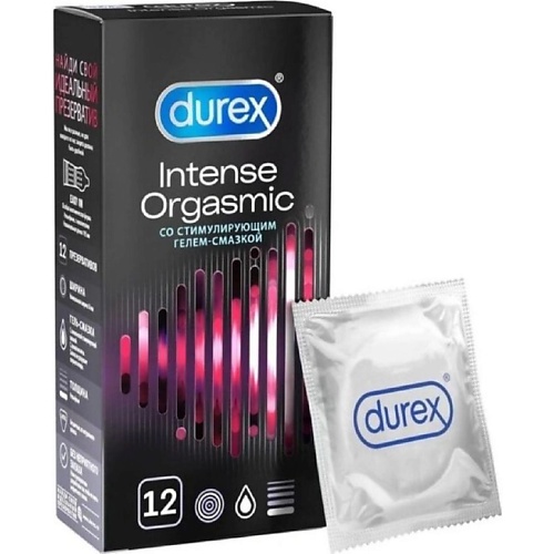 АПТЕКА Презервативы Дюрекс/Durex intense orgasmic рельефные N12