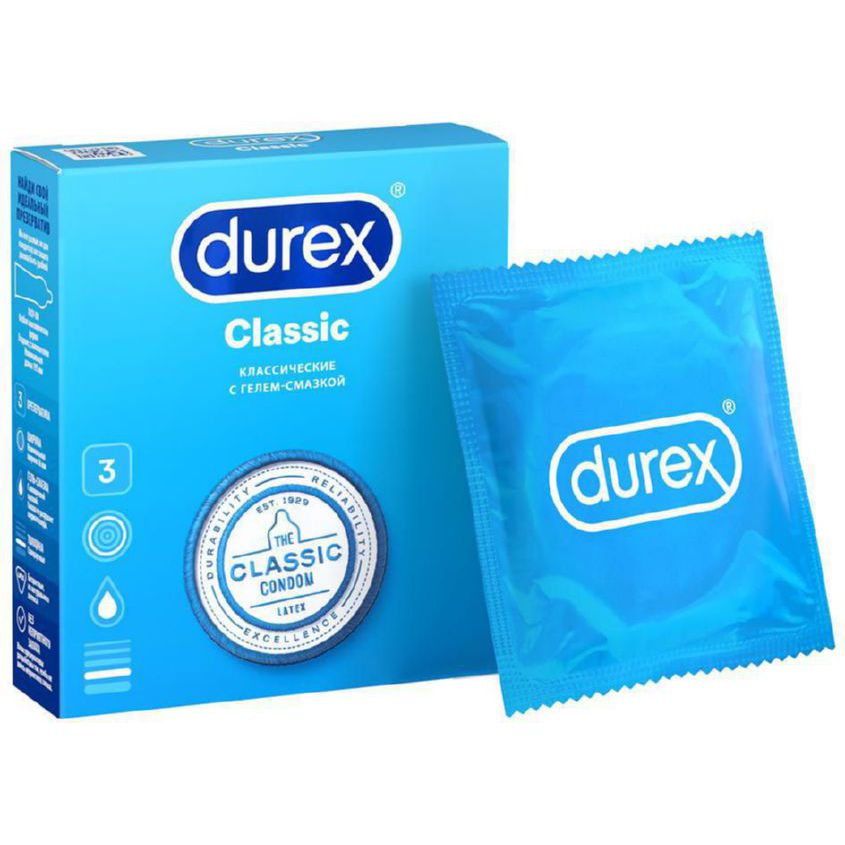 Изображение товара Презервативы Дюрекс/Durex классик N3, Презервативы Дюрекс/Durex классик N3