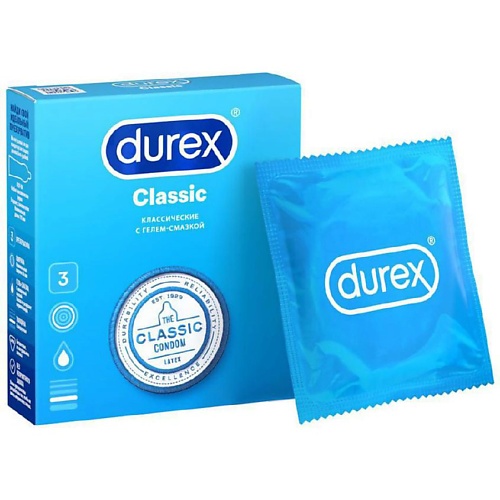АПТЕКА Презервативы Дюрекс/Durex классик N3 аптека презервативы дюрекс durex экстра сейф плотные с допол смазкой n12