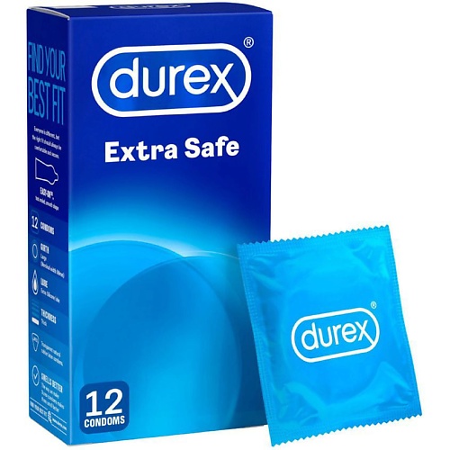 АПТЕКА Презервативы Дюрекс/Durex экстра сейф плотные с допол смазкой N12 аптека презервативы дюрекс durex двойной экстаз n12