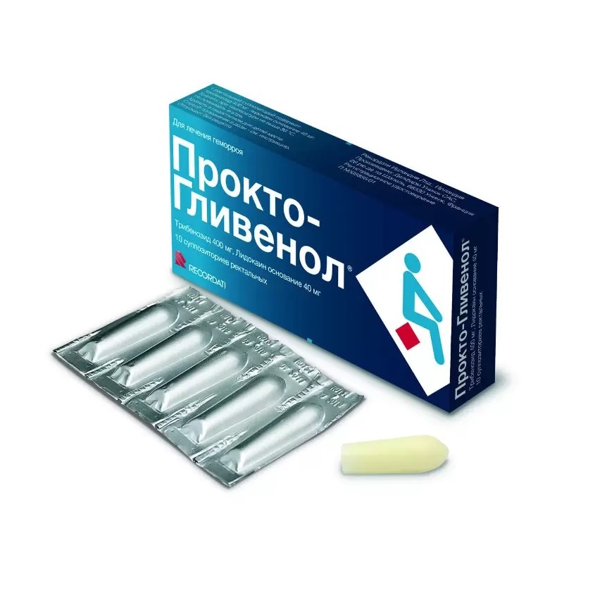 Изображение товара Прокто-Гливенол супп. рект. N10, Прокто-Гливенол супп. рект. N10