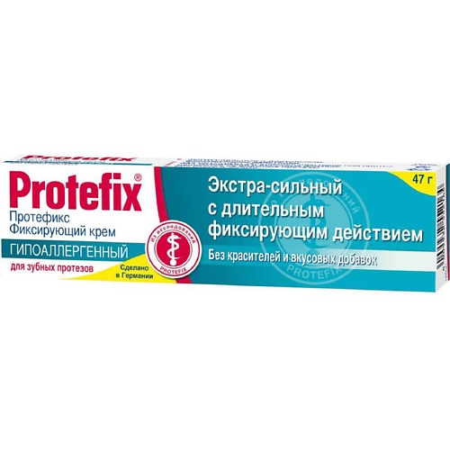 Протефикс крем фиксирующий д/зубных протезов экстра-сильный мята 40мл