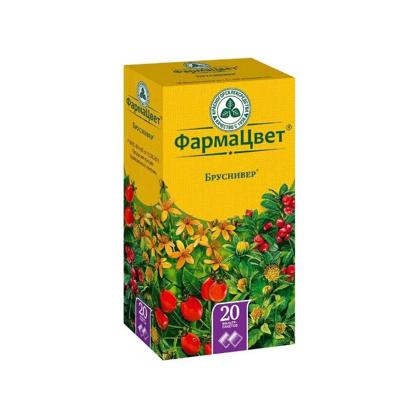 Изображение товара Сбор трав БРУСНИВЕР — противомикробное, противовоспалительное и диуретическое средство