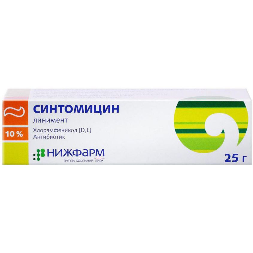 Изображение товара Синтомицин линимент 10% 25г N1, Синтомицин линимент 10% 25г N1