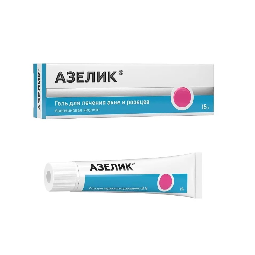Изображение товара Азелик гель 15% для лица 15г против акне и гиперпигментации