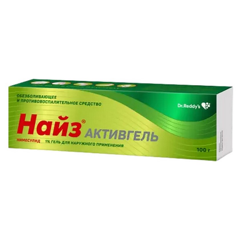 Изображение товара Найз активгель гель 1% 100 г — обезболивание и противовоспалление