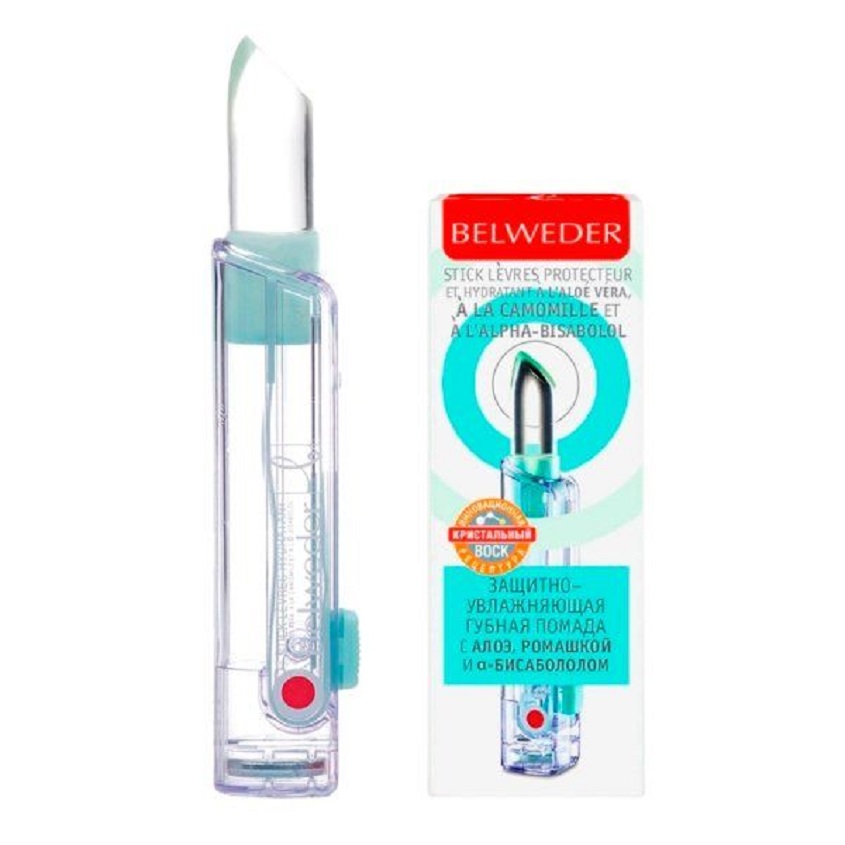 Изображение товара Бельведер Помада Для Губ Кристальный Воск Защитно-Увлажняющая С Алоэ Ромашкой И Бисабололом 4Г, Бельведер Помада Для Губ Кристальный Воск Защитно-Увлажняющая С Алоэ Ромашкой И Бисабололом 4Г