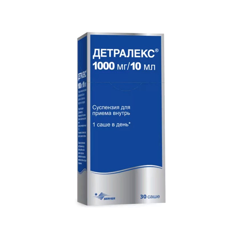 Изображение товара Детралекс сусп. д/приема внутрь 1000мг/10мл саше №30, ДЕТРАЛЕКС СУСП. Д/ПРИЕМА ВНУТРЬ 1000МГ/10МЛ САШЕ №30