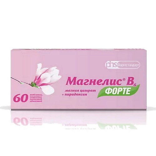 

АПТЕКА Магнелис b6 форте таб. п/о плен. 100мг +10мг №60, Магнелис b6 форте таб. п/о плен. 100мг +10мг №60