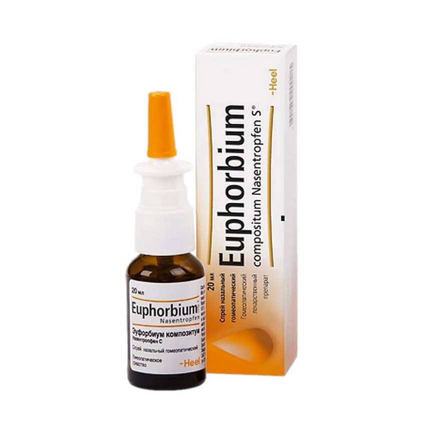 Изображение товара Эуфорбиум композитум назентропфен с спр. наз. фл. 20 мл гомеопатическое средство для ринита и синус