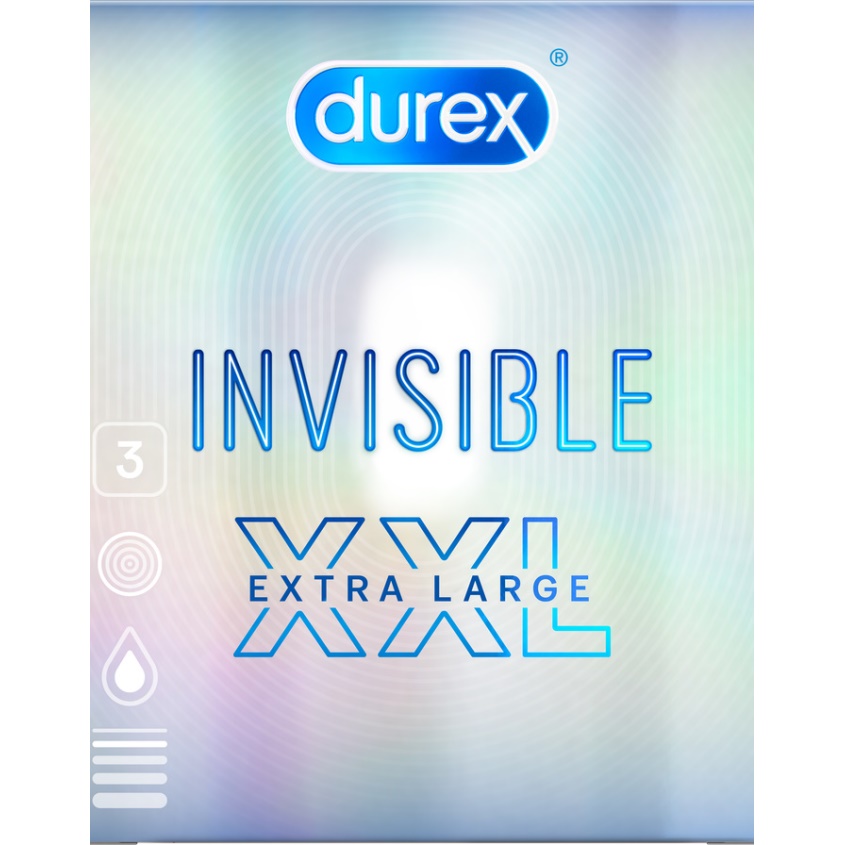 Изображение товара Дюрекс презервативы из натурального латекса invisible xxl №3, ДЮРЕКС ПРЕЗЕРВАТИВЫ ИЗ НАТУРАЛЬНОГО ЛАТЕКСА INVISIBLE XXL №3