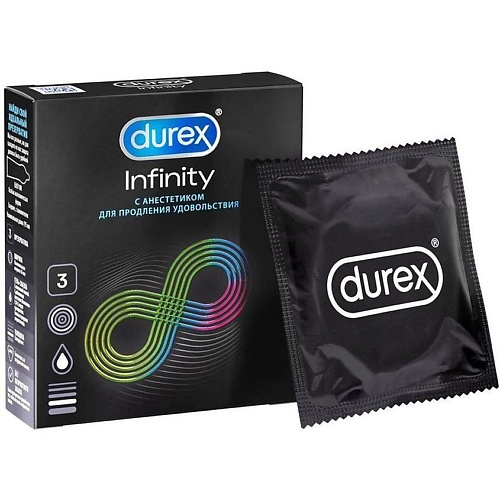 АПТЕКА Дюрекс Презервативы Infinity С Анестетиком Гладкие (Вариант 2) №3 аптека презервативы дюрекс durex экстра сейф плотные с допол смазкой n12