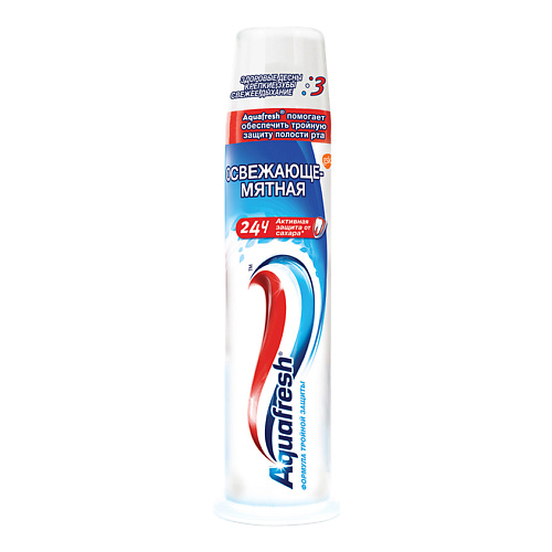 AQUAFRESH Зубная паста Освежающе-мятная помпа