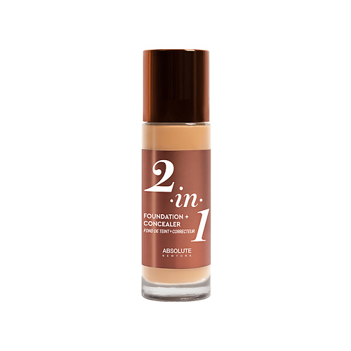 

ABSOLUTE NEW YORK Тональная основа + консилер 2 В 1 2-IN-1 FOUNDATION + CONCEALER, Тональная основа + консилер 2 В 1 2-IN-1 FOUNDATION + CONCEALER
