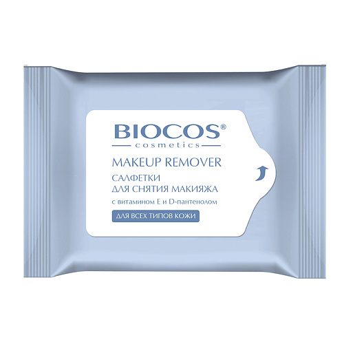 фото Biocos влажные салфетки для снятия макияжа для всех типов кожи